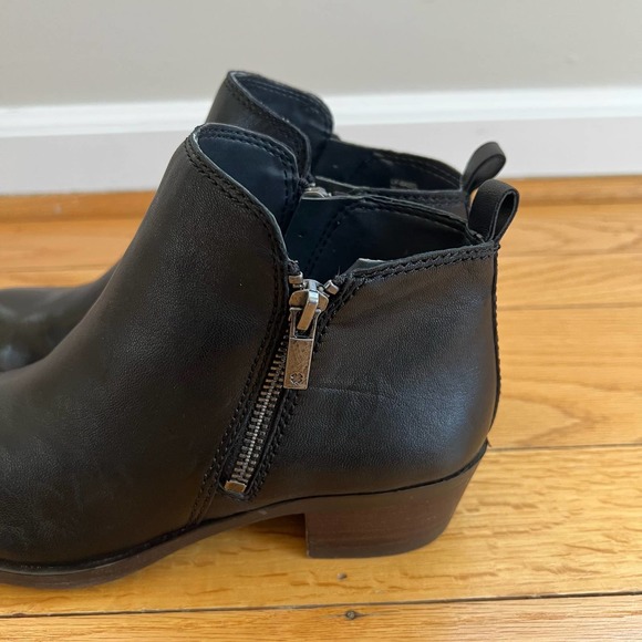 Lucky Brand Women’s Basel Bootie Ankle Boot Black Leather 7 - Picture 7 of 10